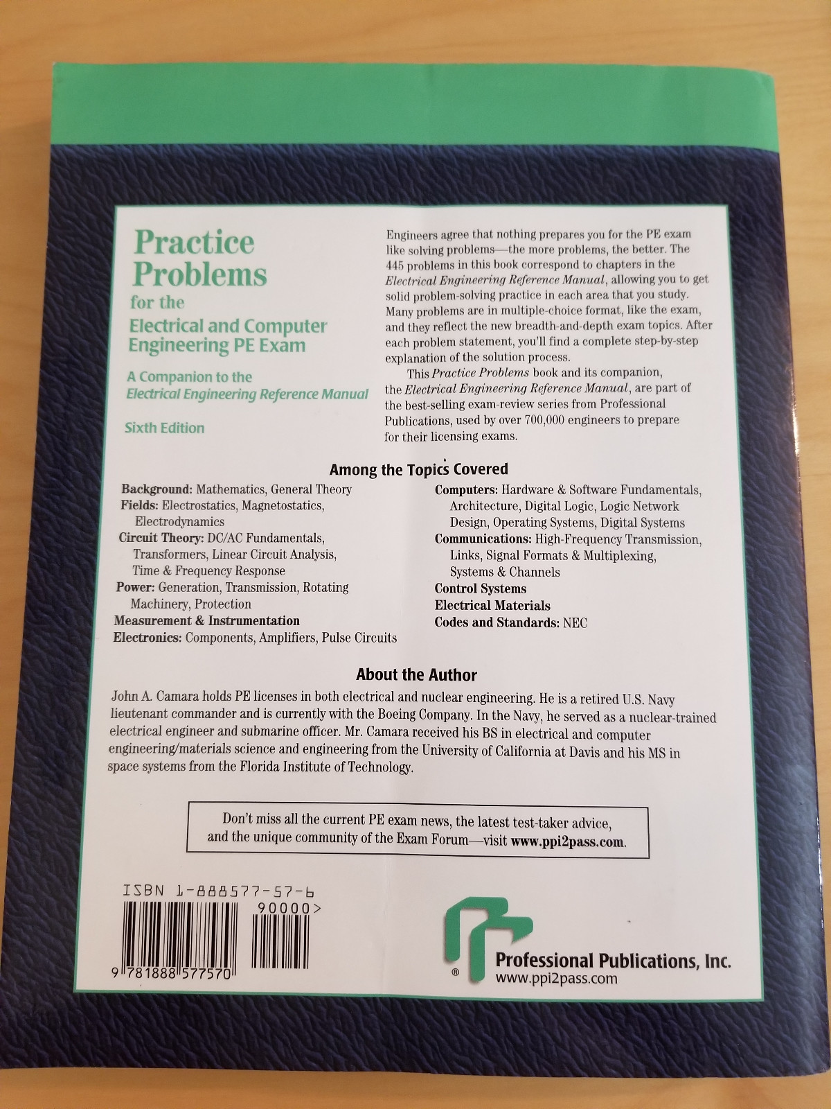 Practice Problems for the Electrical and Computer Engineering PE Exam : A  Comopanion to the Electrical Engineering Reference Manual by John A. Camara  (2006, ...