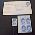 1955 Canada Stamp - Scott #354 - 5 Cent Block/Single/FDC - Dove - MNH