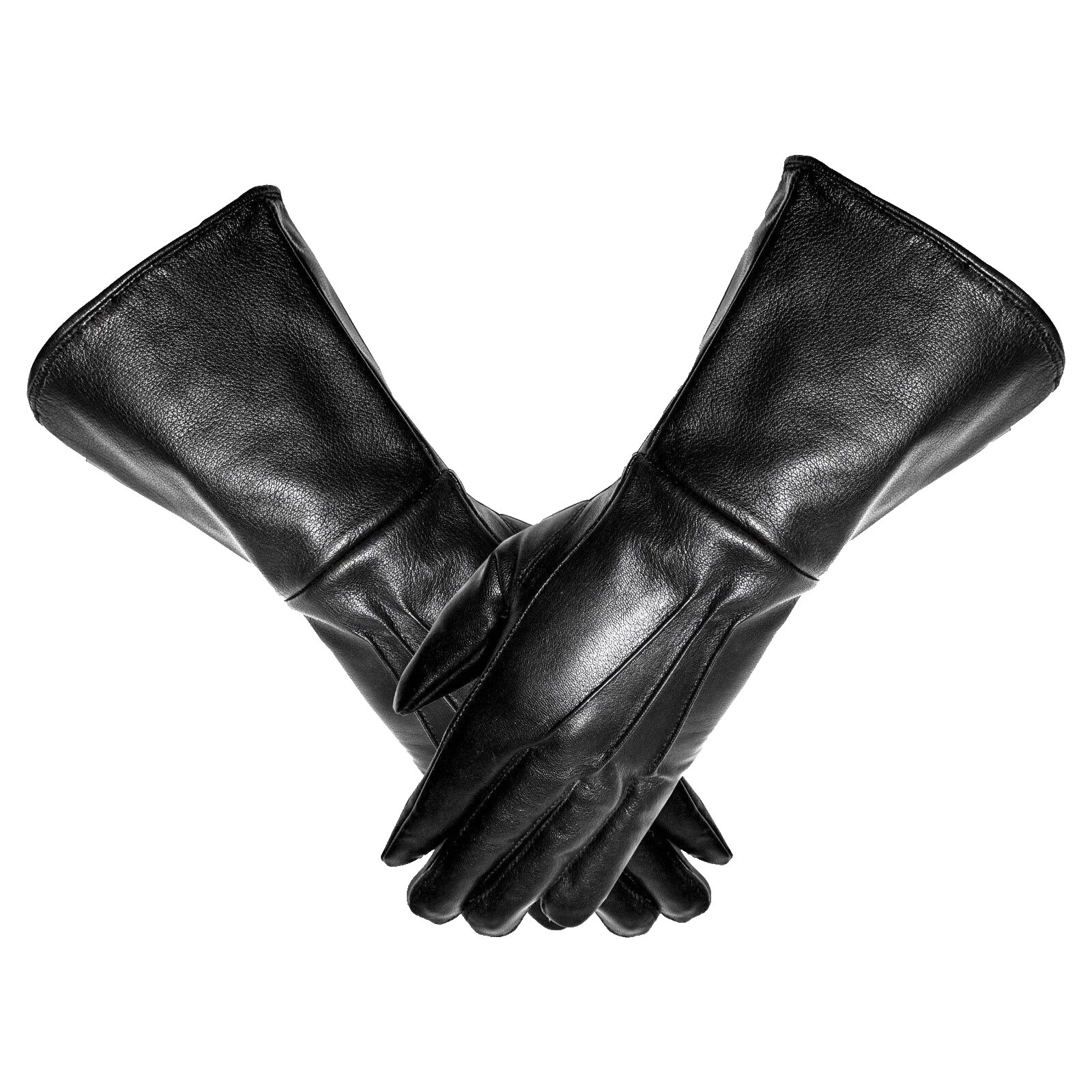 Black Leather Costume Gloves