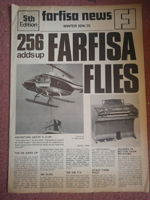 Farfisa News Winter 1974 UK magazine for the organ