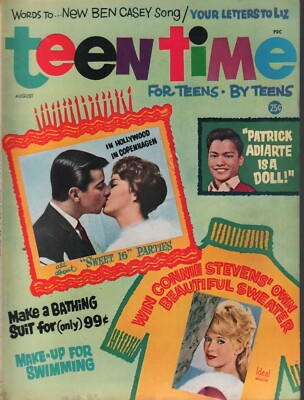Teen Time Magazine August 1962 Connie Stevens Patrick Adiarte 081220AME