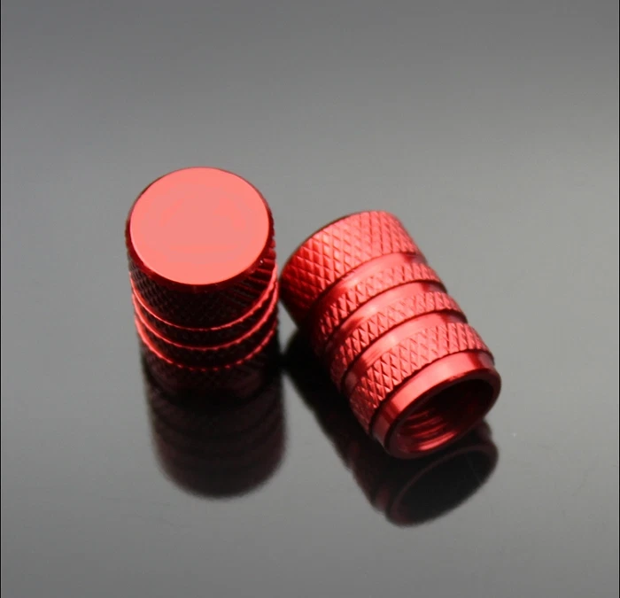 8 Pcs Universal Red Aluminum Tire Valve Caps Air Stem Cover for Car Motor Bike - Image 3 of 4