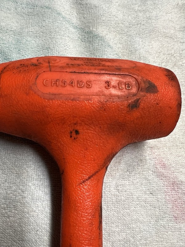 Mac Tools CH54DS Dead Blow Hammer 3 lb Orange Plastic Handle
