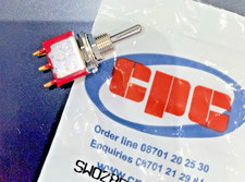 MINIATURE TOGGLE SWITCH on off on DPDT DOUBLE POLE DOUBLE THROW LATCHING RED-B