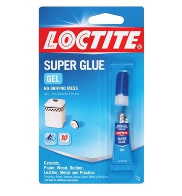Loctite Clear Super Glue Gel 2-gram Tube - No mess/drip - Quick Tite/Dry 235495