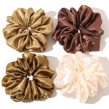 Silk Satin Scrunchie, Extra Large, Jumbo, Oversized, Thick Hair, Womens, Girls