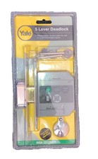 5 Lever Deadlock Mortice Lock For External Wooden Doors Yale 76mm Chrome Finish