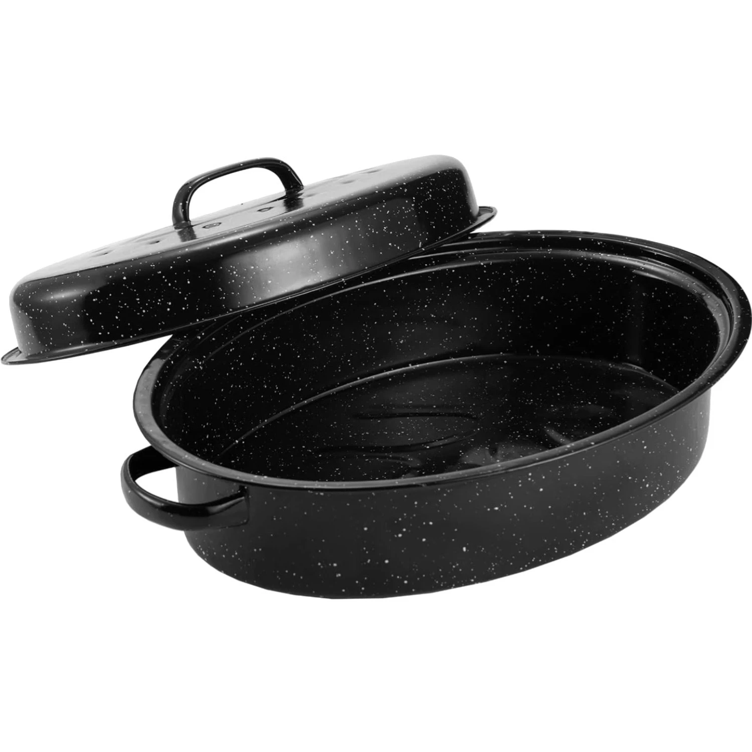 Luxury 15.7” Porcelain Roasting Pan with Lid – Perfect for Tender, Juicy Meals