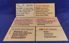 7 Zuglaufschilder Blech + Plastik - Eisenbahn alt antik - Samlg. Knoblauch 1588