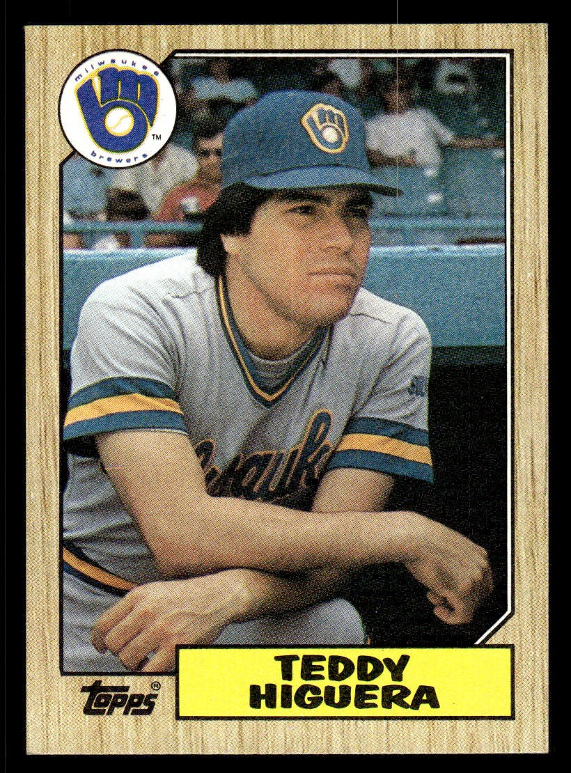 1987 Topps #250 Teddy Higuera Card Milwaukee Brewers