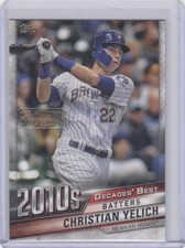 2020 Christian Yelich Topps Decades Best CELEBRATION GOLD SP /100 - CYE Brewers