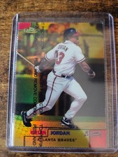 1999 Topps Finest Brian Jordan Die-Cut Gold Refractor w/ coating 99/100 #184