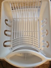 Sterilite 06218006 Sink Dish Rack Drainer, White