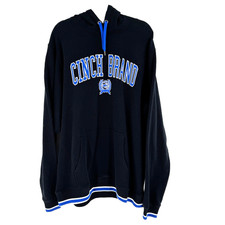 NEW Cinch Men's Solid Logo Brand Hoodie Sweatshirt Black XL Western Cowboy Rodeo