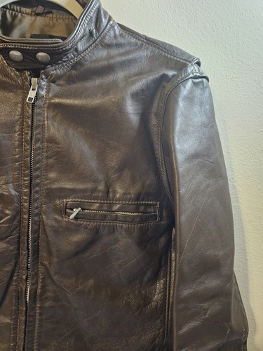 VTG Vintage 1970s AMF Harley-Davidson Genuine Leather Jacket Brown 36 Reg Small - Picture 11 of 24