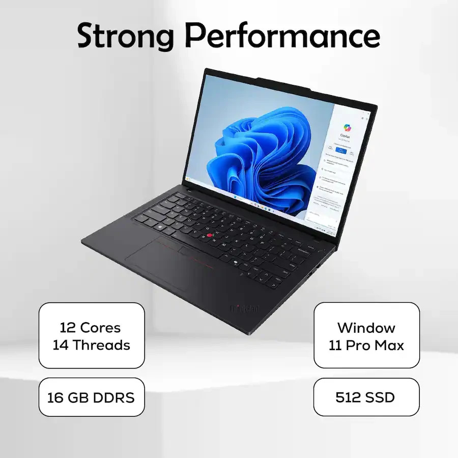 Lenovo ThinkPad T14, 14.0-Inch Laptop, with Intel Ultra 7-255U, Windows 11 Pro
