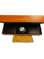 STUHRLING ORIGINAL 45mm Black GEN-X Chronograph  Krysterna Crystal- New In Box
