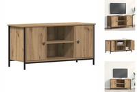 Tv-Schrank Artisan Eiche 100X40X50 Cm Spanplatte Und Stahl