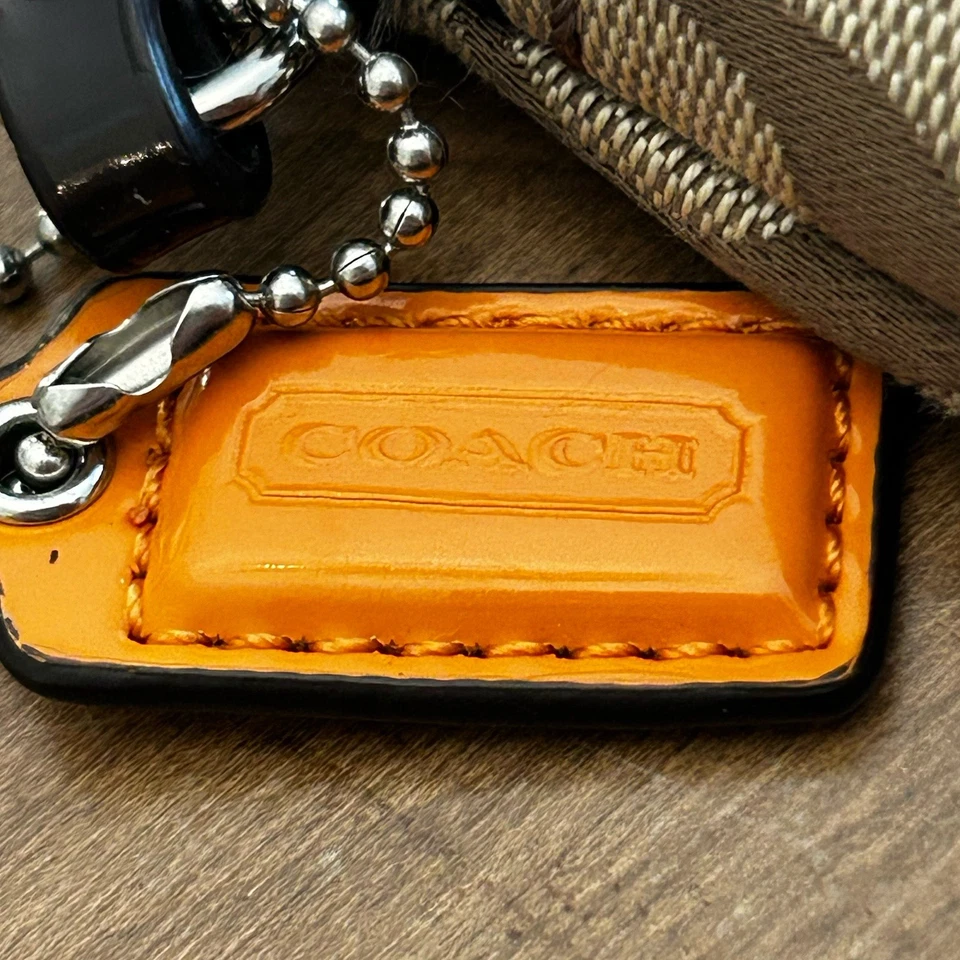 COACH Signature C Muñequera Mediana Caqui Caoba Jacquard - A040724 Cartera Bolsa Foto 4 de 4