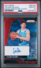 2024 Panini Prizm Rookie Signatures Tidjane Salaun Red Choice RC Auto PSA 10
