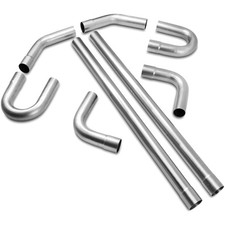 Complete 2.5 Exhaust Pipe Kit With Straight And U-bends For Easy Installation Complete 2.5 Exhaust Pipe Kit With Straight And U-bends For Easy Installation