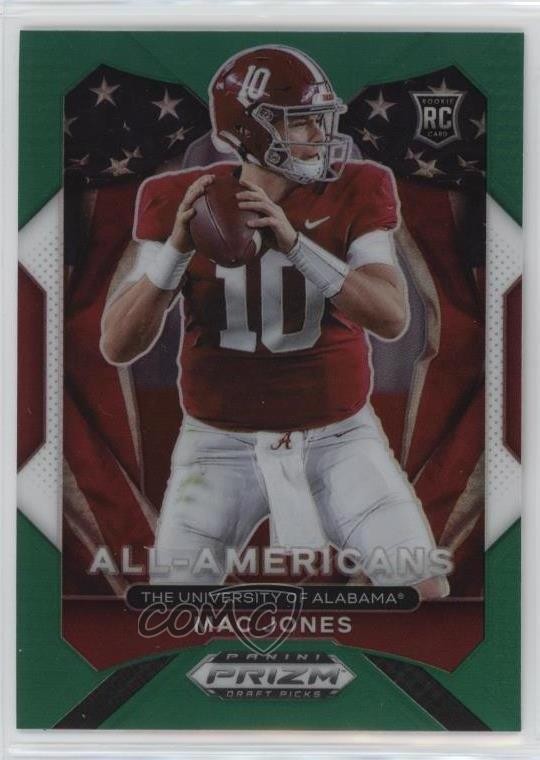 2021 Panini Prizm Draft Picks All-American Green Prizm Mac Jones #183 14x1