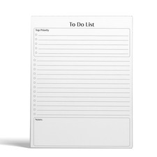 8.5 x 11 inch To Do List Notepad 50 Sheets Daily Agenda Productivity Planner