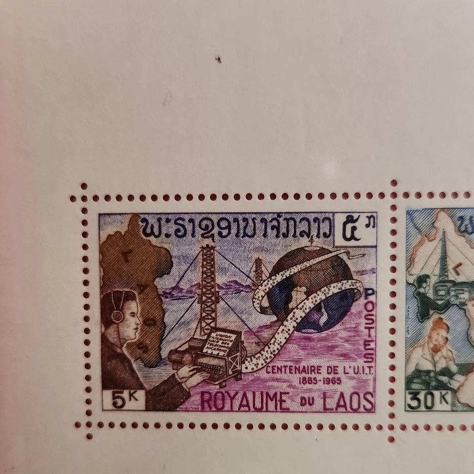 Laos 1965 Centenaire de Booklet MNH 5K 30K 50K Multi-Color - Image 3 of 4