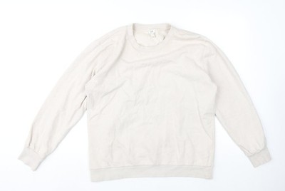 River Island Herren Pullover Sweatshirt Beige Baumwolle Größe L