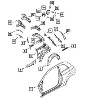 Genuine Mopar Body Side Aperture Extension Left 68084355AB