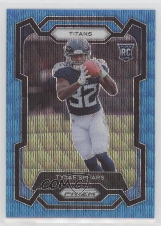 2023 Panini Prizm Rookies Blue Wave 58/199 Tyjae Spears #396 Rookie RC 0xi8
