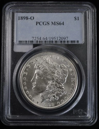 1898 O Morgan Silver Dollar PCGS MS 64 Great Luster New Orleans Mint