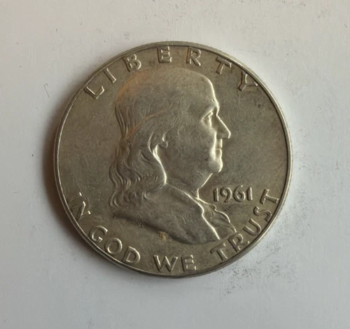 1961 Franklin Half Dollar MS U.S. coin 50c 90% silver KM199
