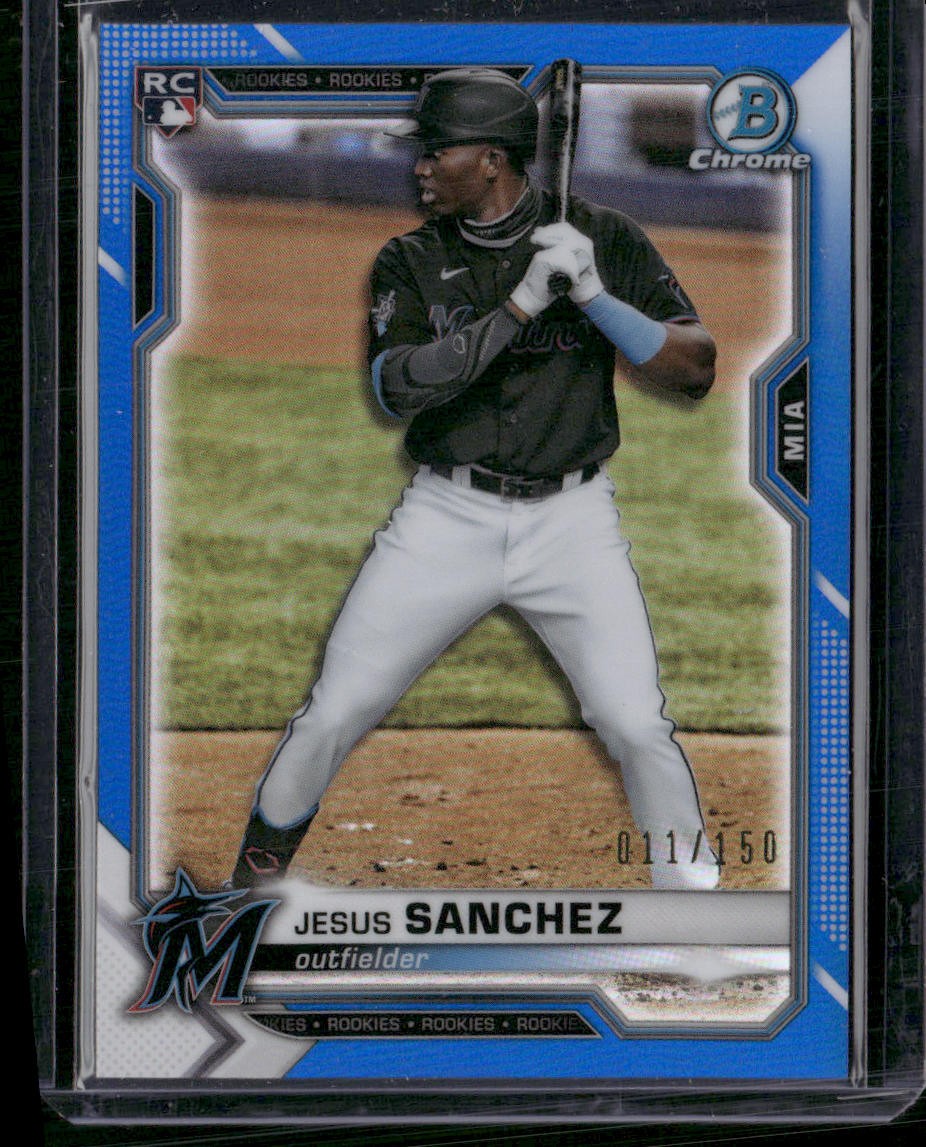2021 Bowman Chrome #35 Jesus Sanchez Blue Refractor #/150