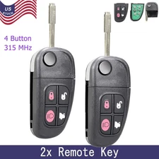 2 For Jaguar 01-08 S-Type 02-08 X-Type 01-08 XJ8  Entry Remote Car Key Fob 4B