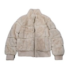 Copper Key Girl Holiday Blush Pink Faux Fur Winter Zip Lined Jacket Coat M 10 12