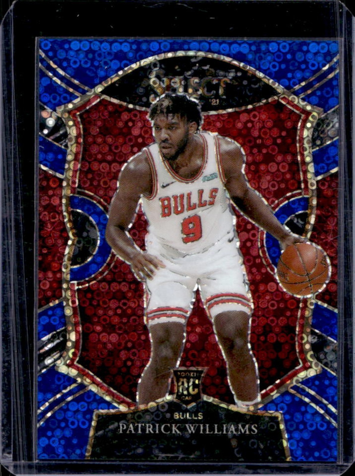 2020-21 Select Patrick Williams Blue Disco Prizm RC Concourse #14/25 Bulls