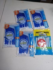5 Packs of 10 Paper Mate Write Bros Ball Point Pens Blue Ink Medium Sealed