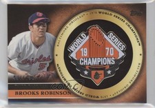 2012 Topps Gold Commemorative Pin Card 437/736 Brooks Robinson #GCP-BRO HOF 3m8