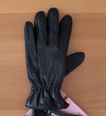 Thinsulate Insulation 3M Genuine Leather 40 Gram Gloves Black Size Large NWT