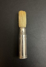 Antique Vintage Men s Shaving Cream Brush. Silver Handle Animal Hair Bristles