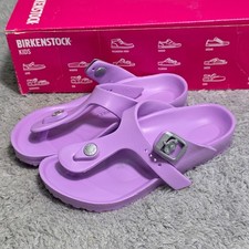 Birkenstock Gizeh EVA Purple Waterproof Thong Sandals Kids Girls Size 30 C 12
