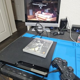 Sony PlayStation 3 PS3 Slim 120GB Console Bundle w/ Controller & 3 Games Tested