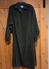 Vintage Size 20 1/2 Green Midi Dress Ditzy Floral Peacock Look Collared Artsy