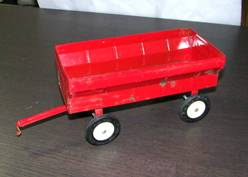 Ertl Pressed Steel 1/16 International IH Red Farm Trailer Flare Box Wagon Fair - 第 4/7 張圖片