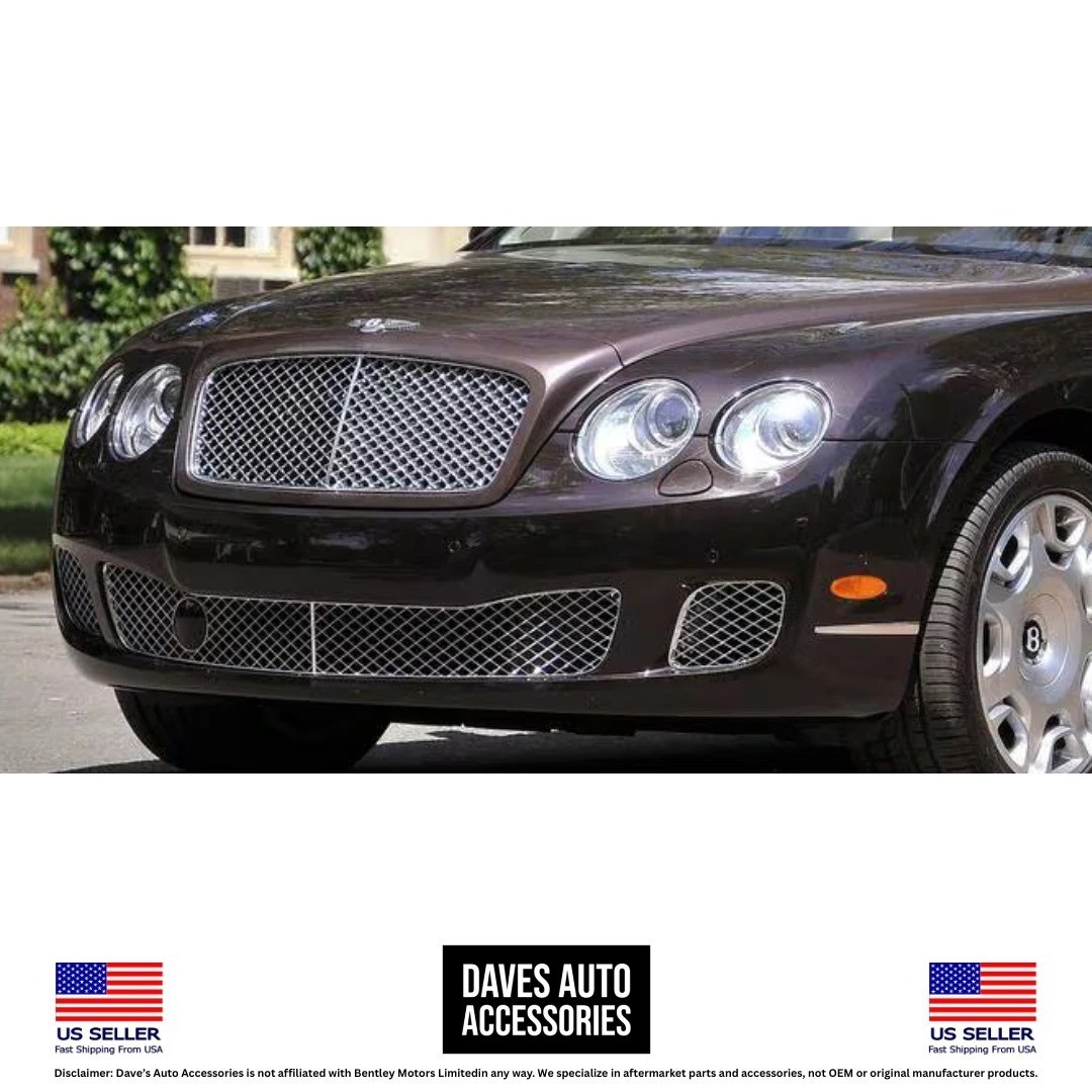 Bentley GT GTC Flying Spur Chrome Headlight & Tail Light Bezel Set