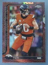 2025 Topps Chrome Bo Nix #88 Football Border Refractor SP 🔥💎Mint! Broncos 