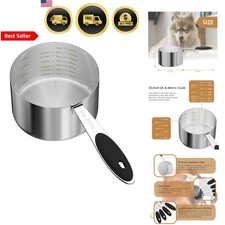 Pet Food Scoop Stainless Steel Measuring Cup for Cats Dogs 237ml