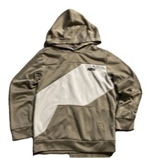 Puma Tan / Cream Color block Pullover Hoodie Boys M 10-12 EUC