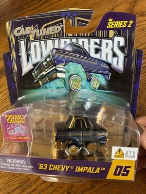 Car Tuned Lowrider Series 2 #5 '63 Chevy Impala Show Glow LED New